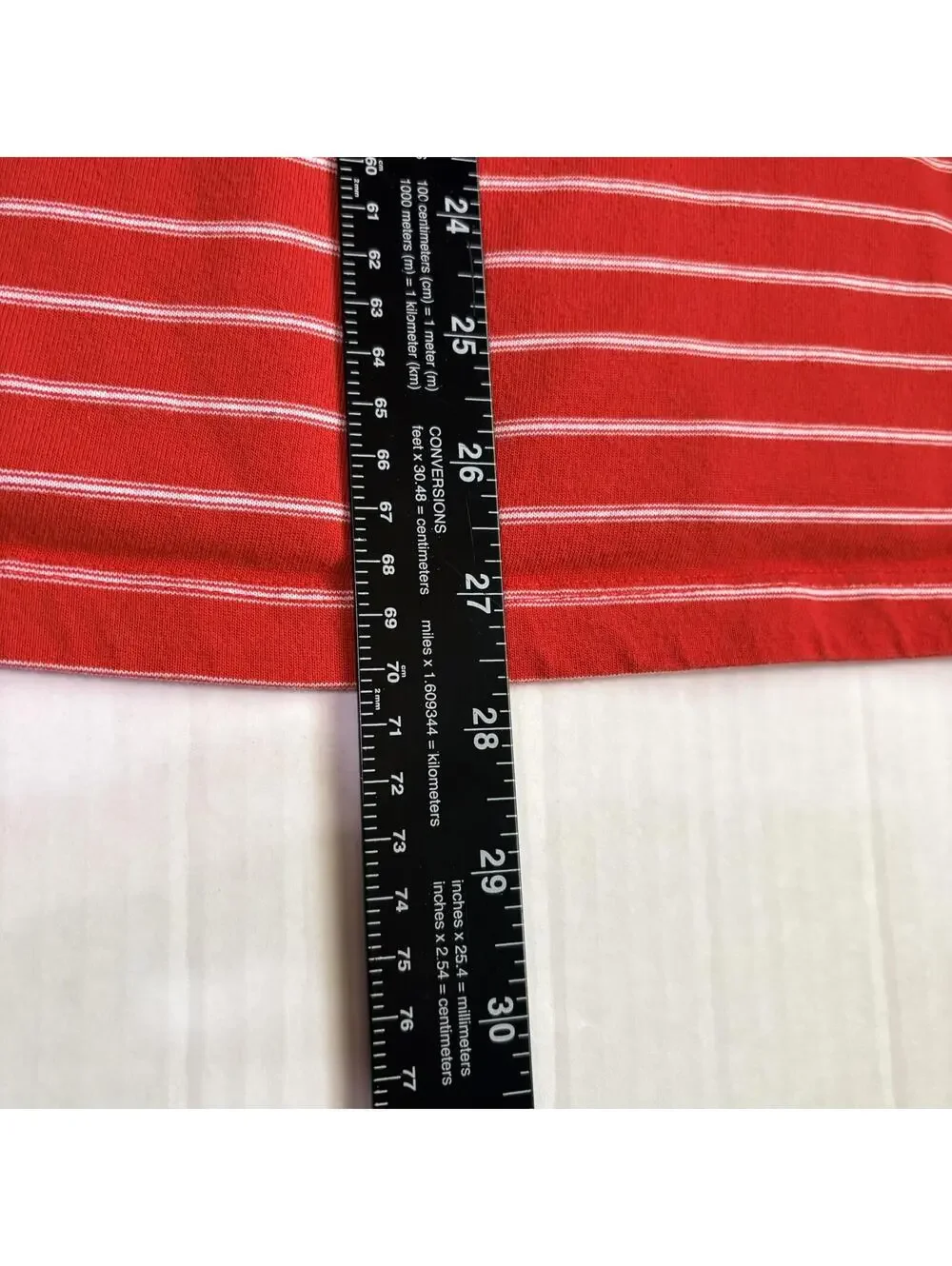 Banana Republic Men's XL Red White Striped Fitted Pima Polo Shirt